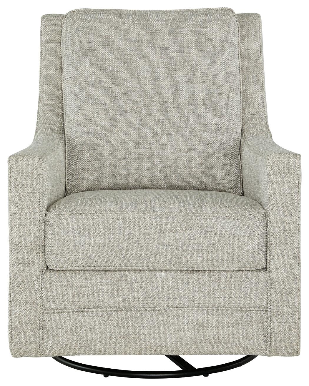 Kambria Fog Swivel Glider Accent Chair - Ella Furniture