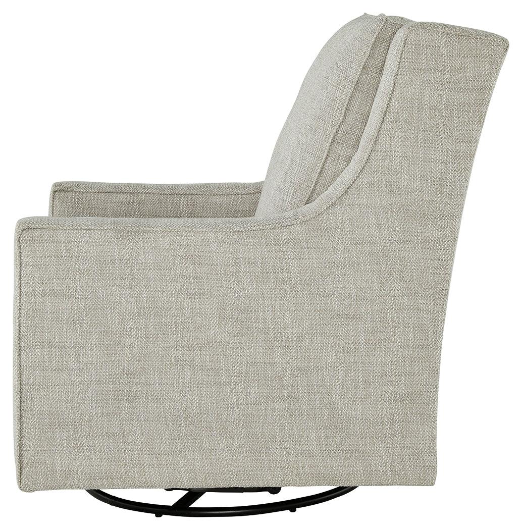 Kambria Fog Swivel Glider Accent Chair - Ella Furniture