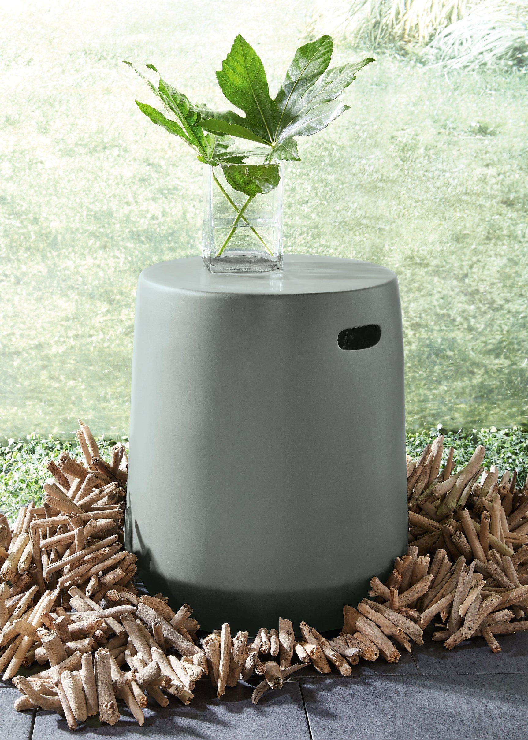 Kalmunds Gray Stool - Ella Furniture
