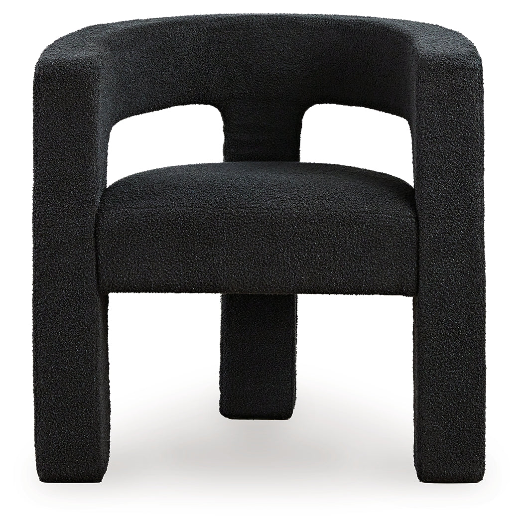 Landick Ebony Accent Chair side profile