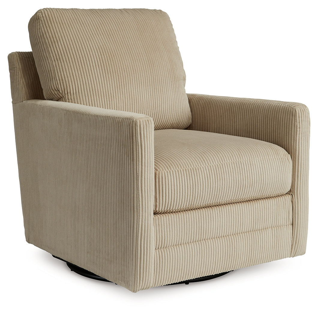 Side view of Icaman Sand Swivel Chair