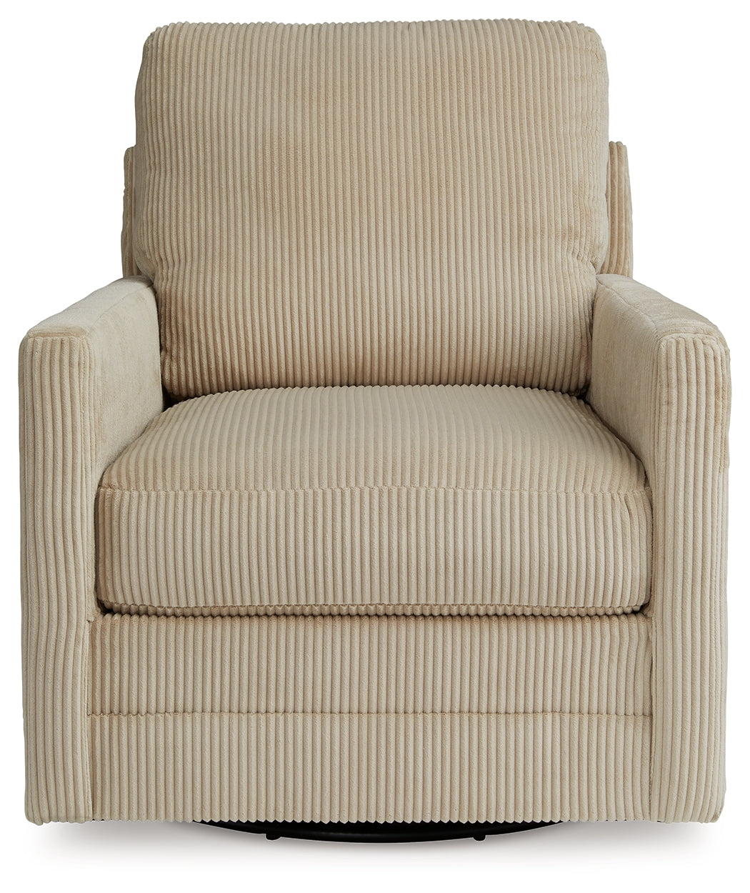 Head-on view of Icaman Sand Swivel Chair