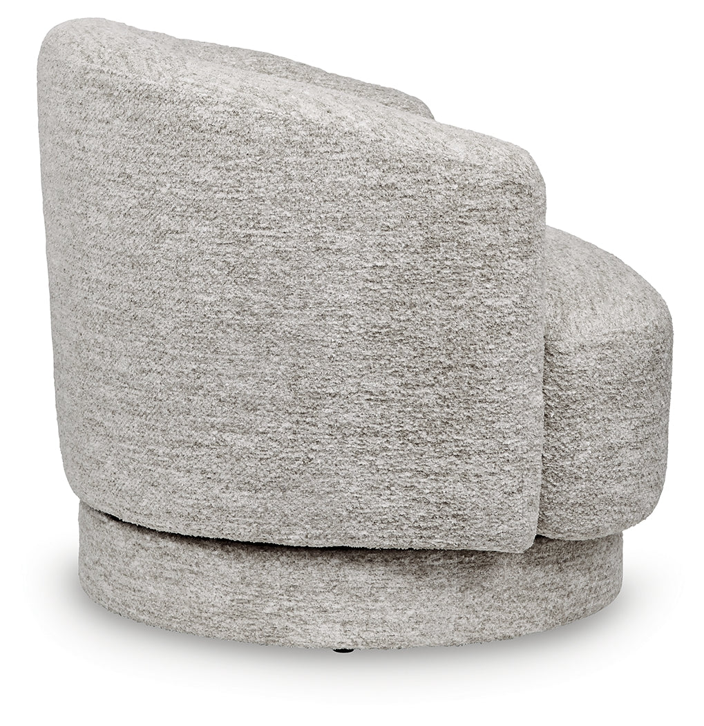 Wardsor stone fabric swivel accent chair back view