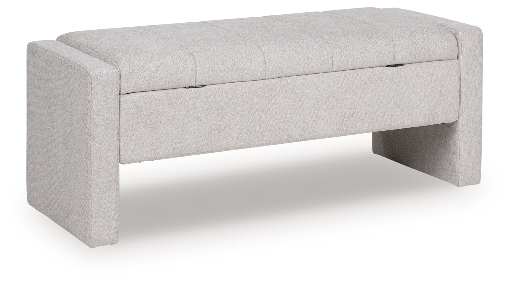 Akselman Gray Storage Bench back view