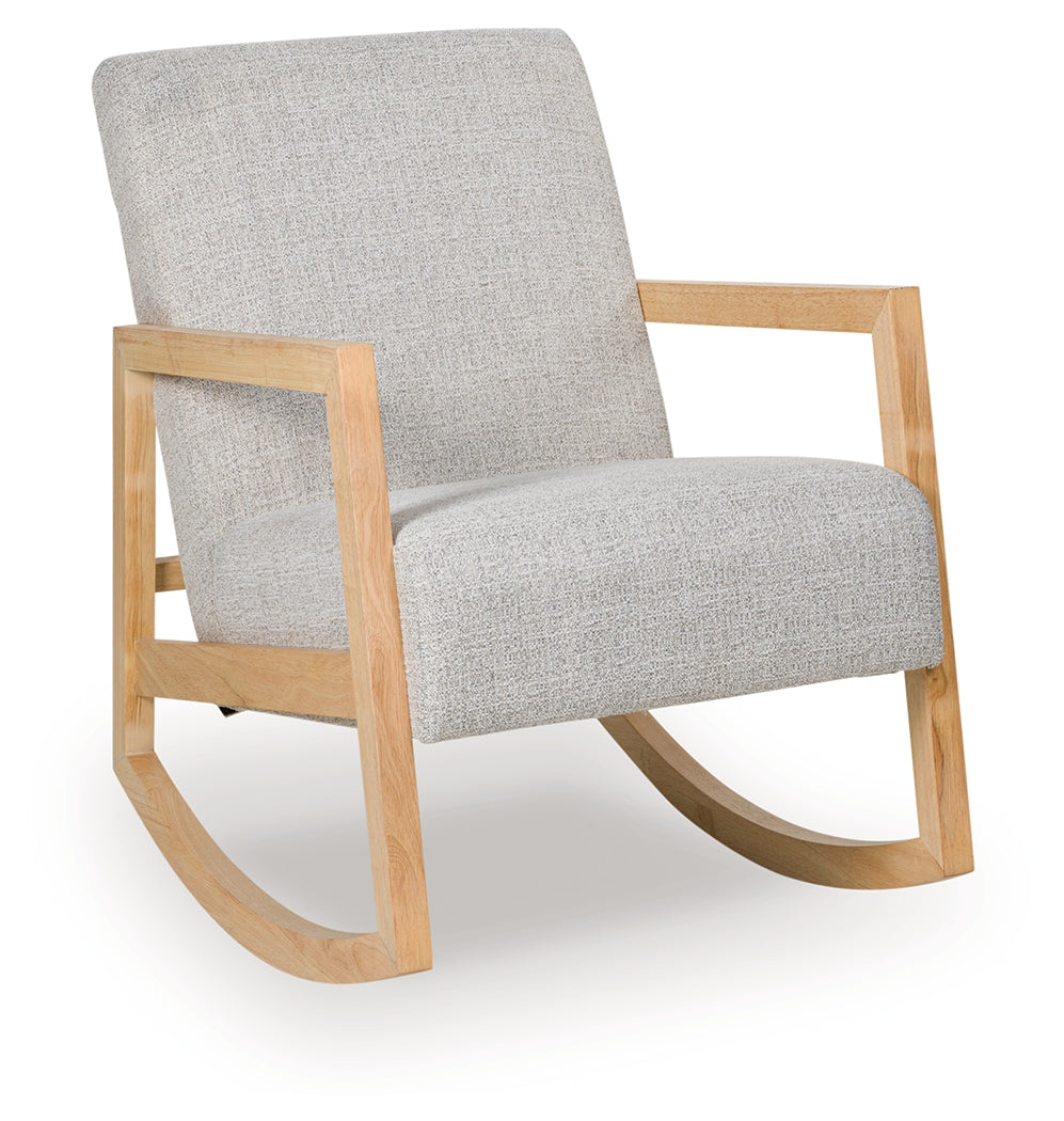 Wychworth Gray/Natural Accent Chair head-on front view