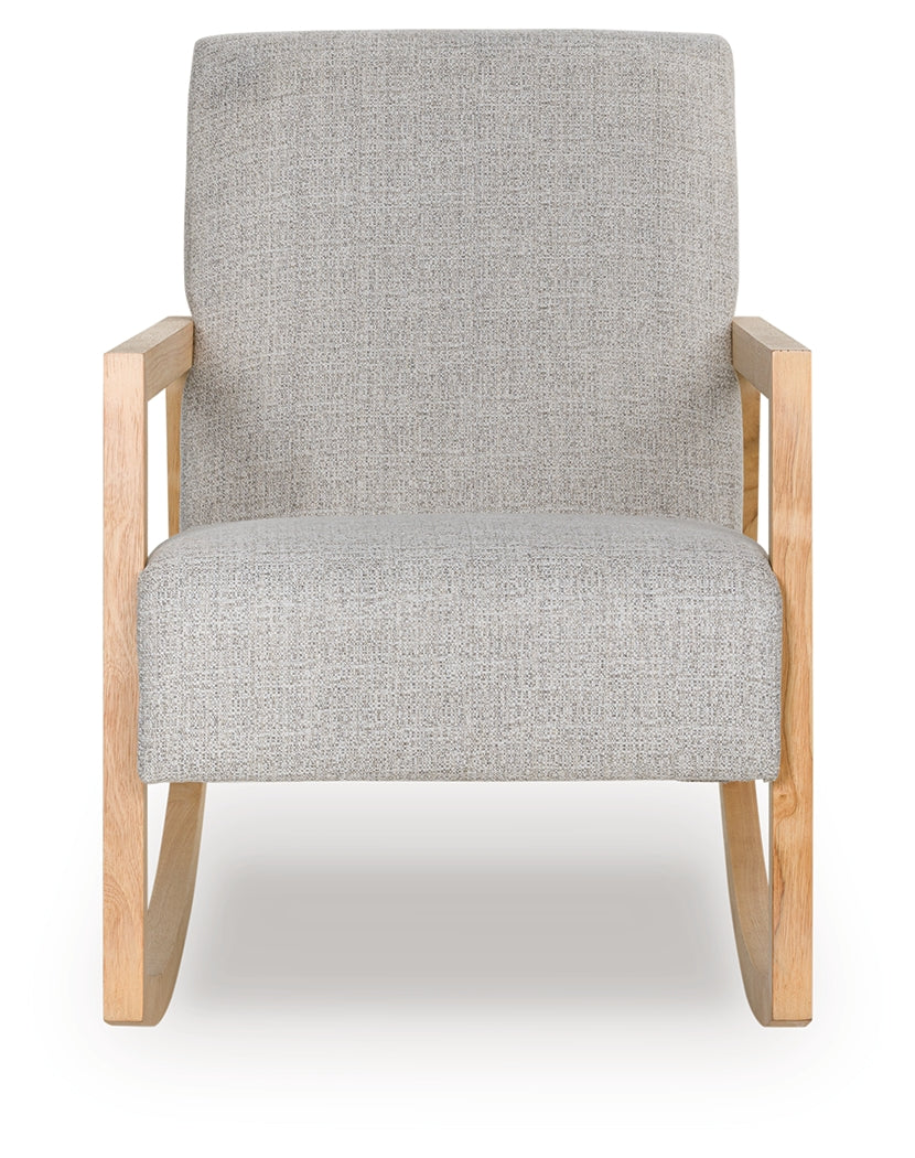 Wychworth Gray/Natural Accent Chair side view