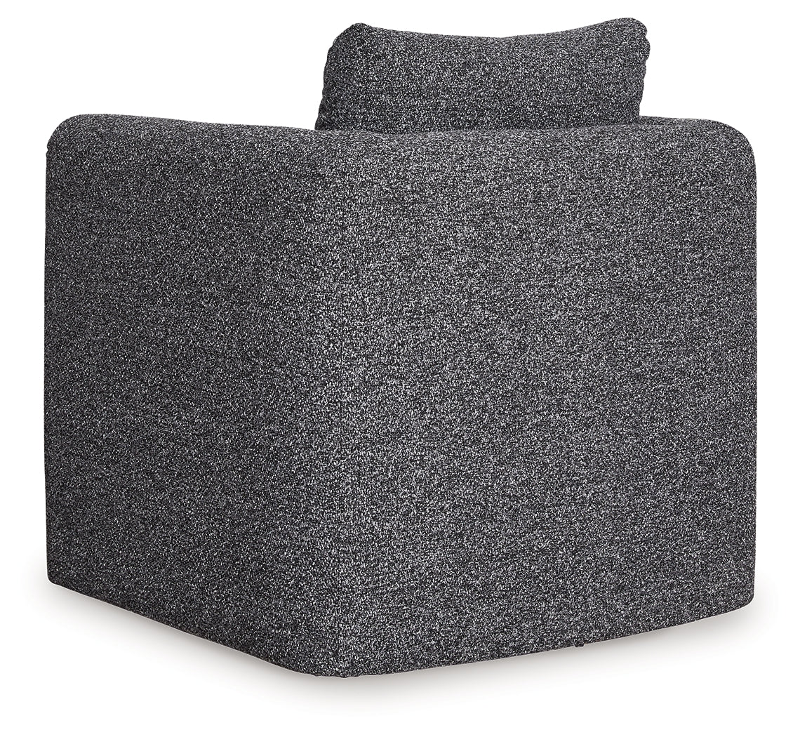 Vreni accent chair with ottoman in living room setting