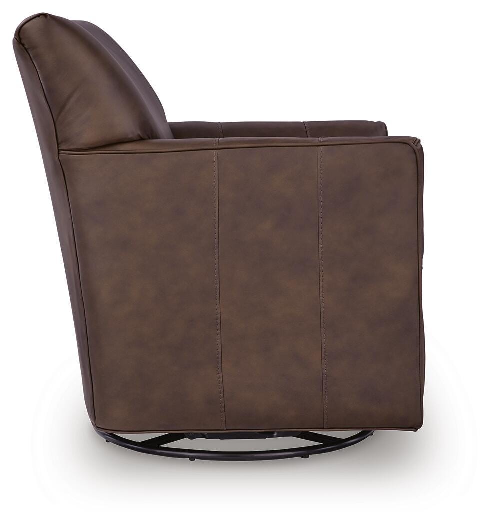 Braydunn Espresso Brown Swivel Glider Accent Chair view 4