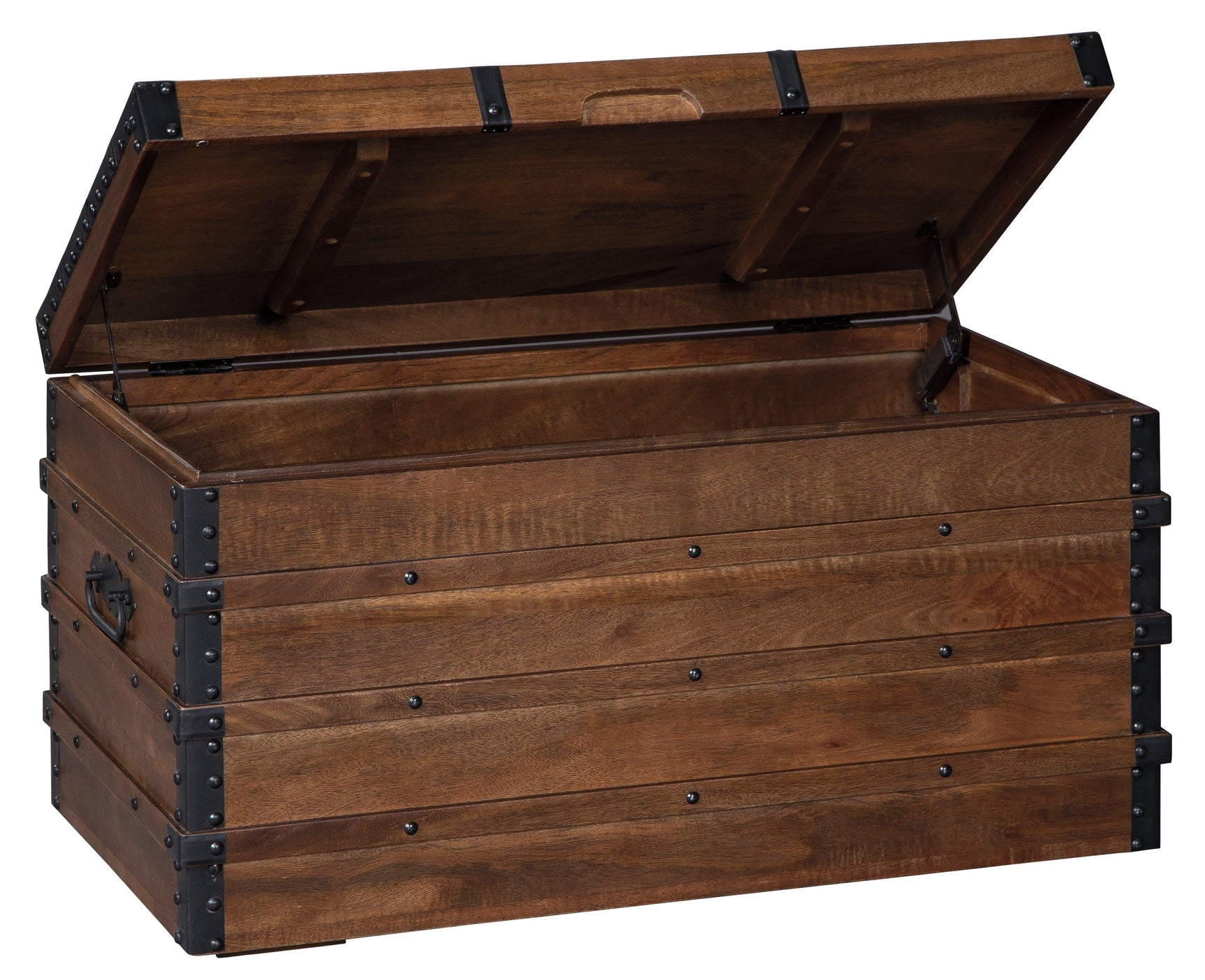 Kettleby Storage Trunk open top and front doors angle