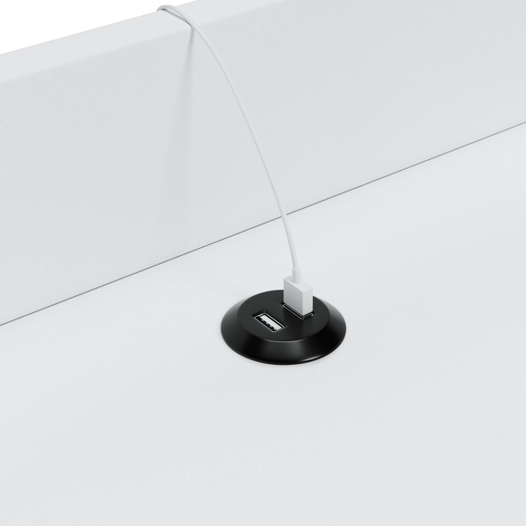 Blariden White Accent Table drawer detail