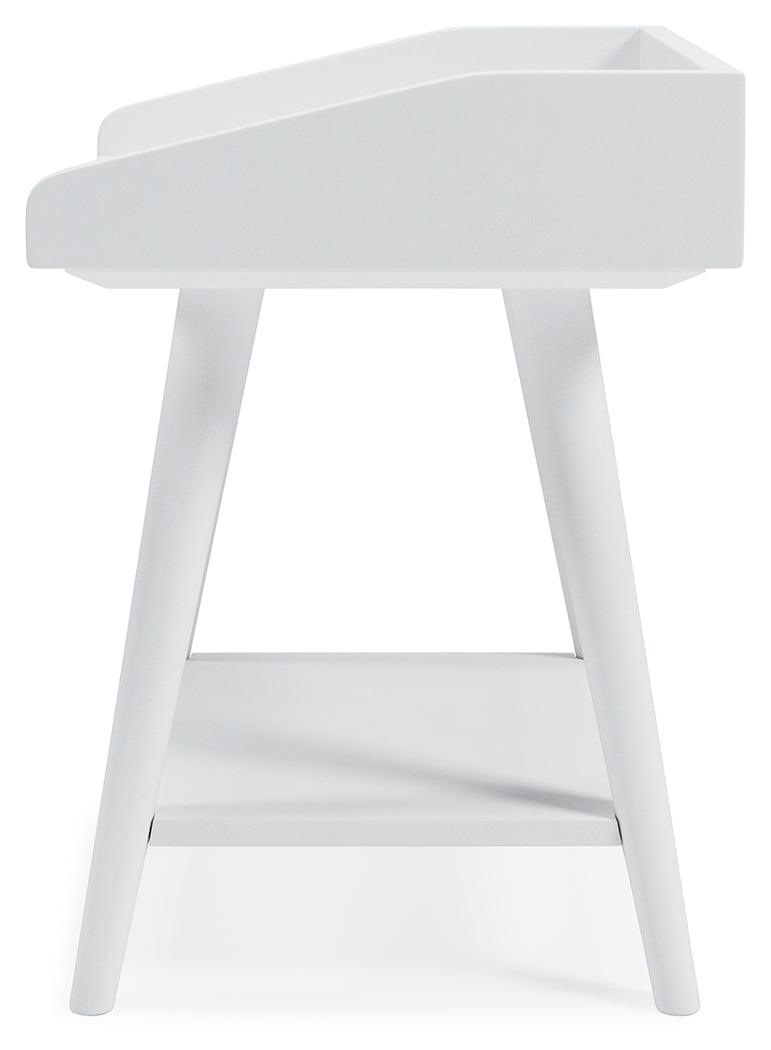 Blariden White Accent Table side angle