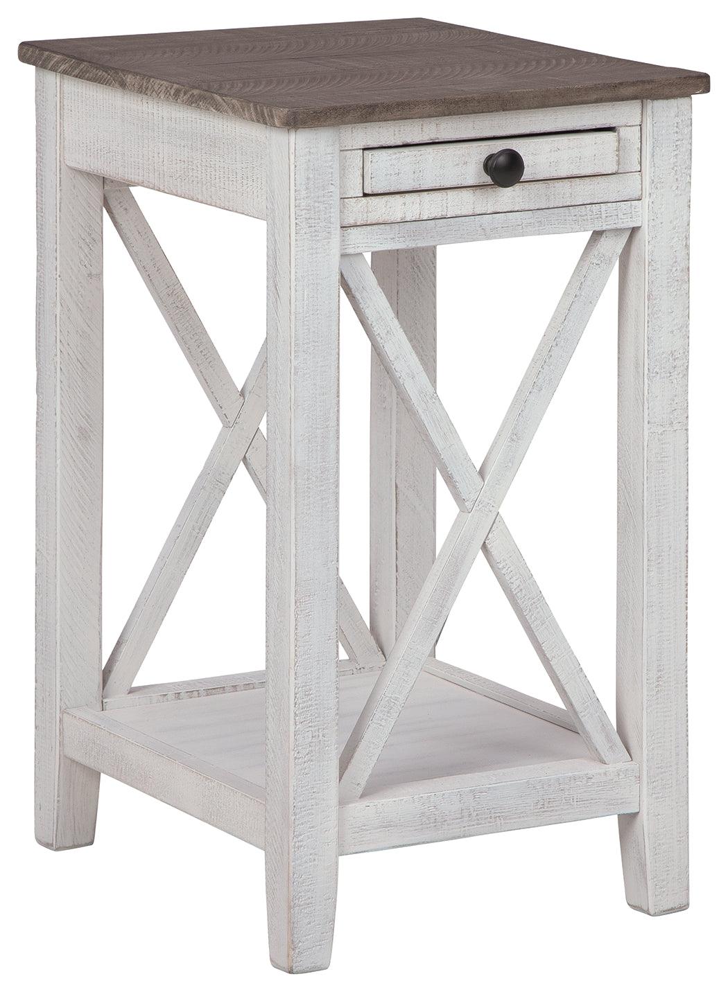 Adalane Accent Table angled closed drawer