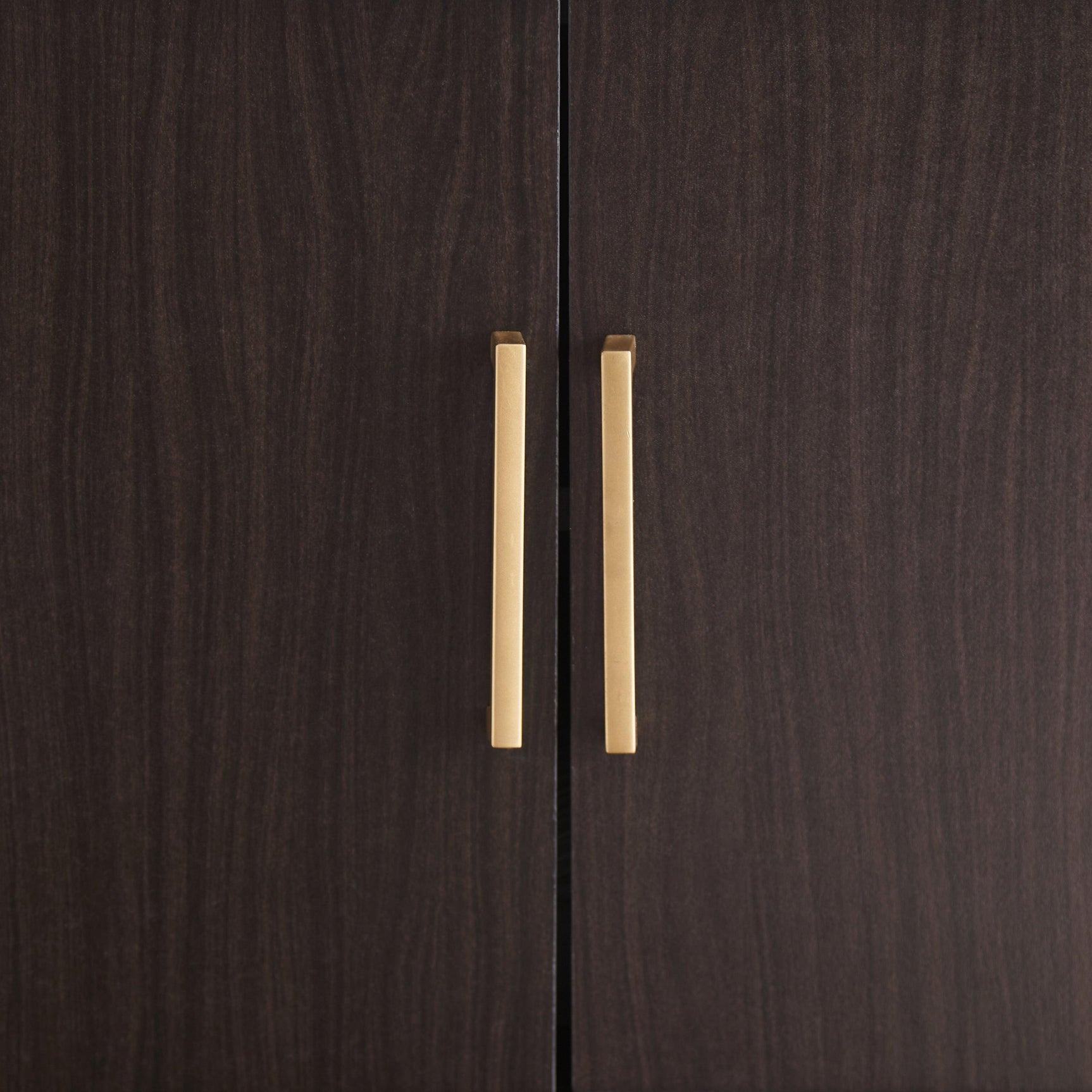 Orinfield Accent Cabinet close-up of dark brown finish