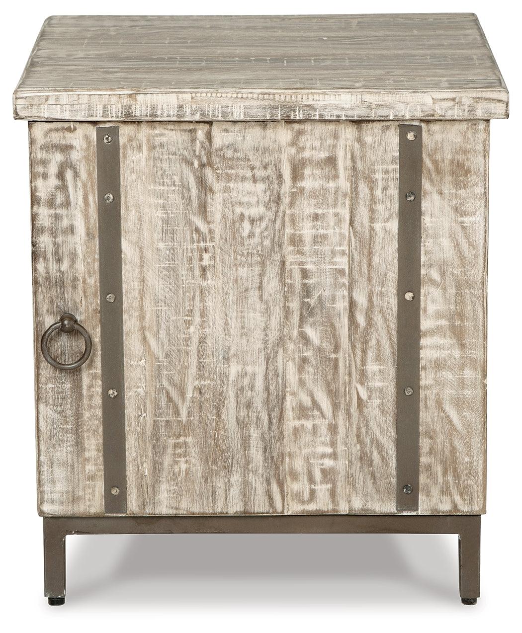 Laddford Accent Cabinet head-on view with visible door and hardware