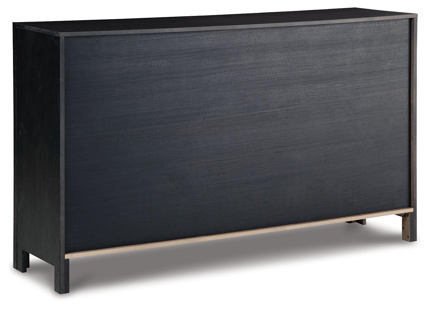 Lenston Black and Gray Accent Cabinet front view