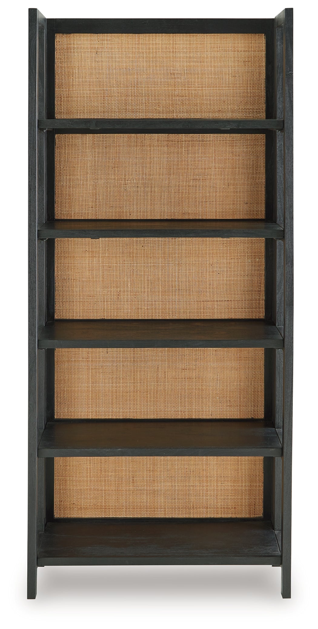 Back view of Abyard rattan bookcase