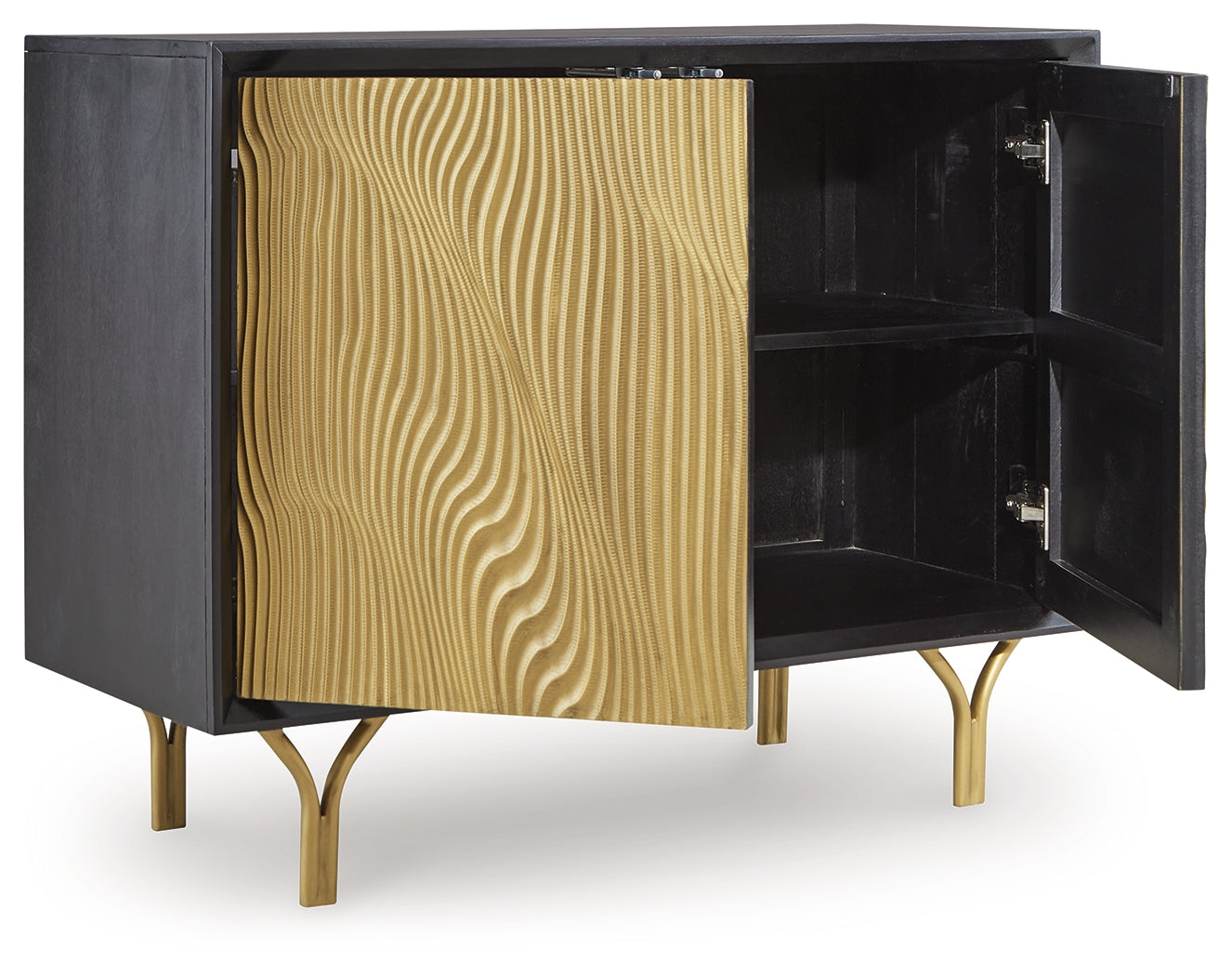 Tayner Accent Cabinet doors open side view