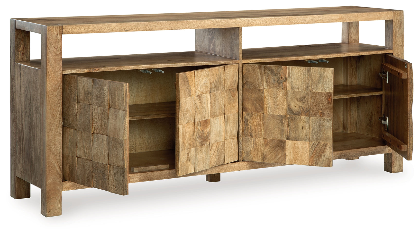 Hudwick Accent Cabinet side angle with doors open