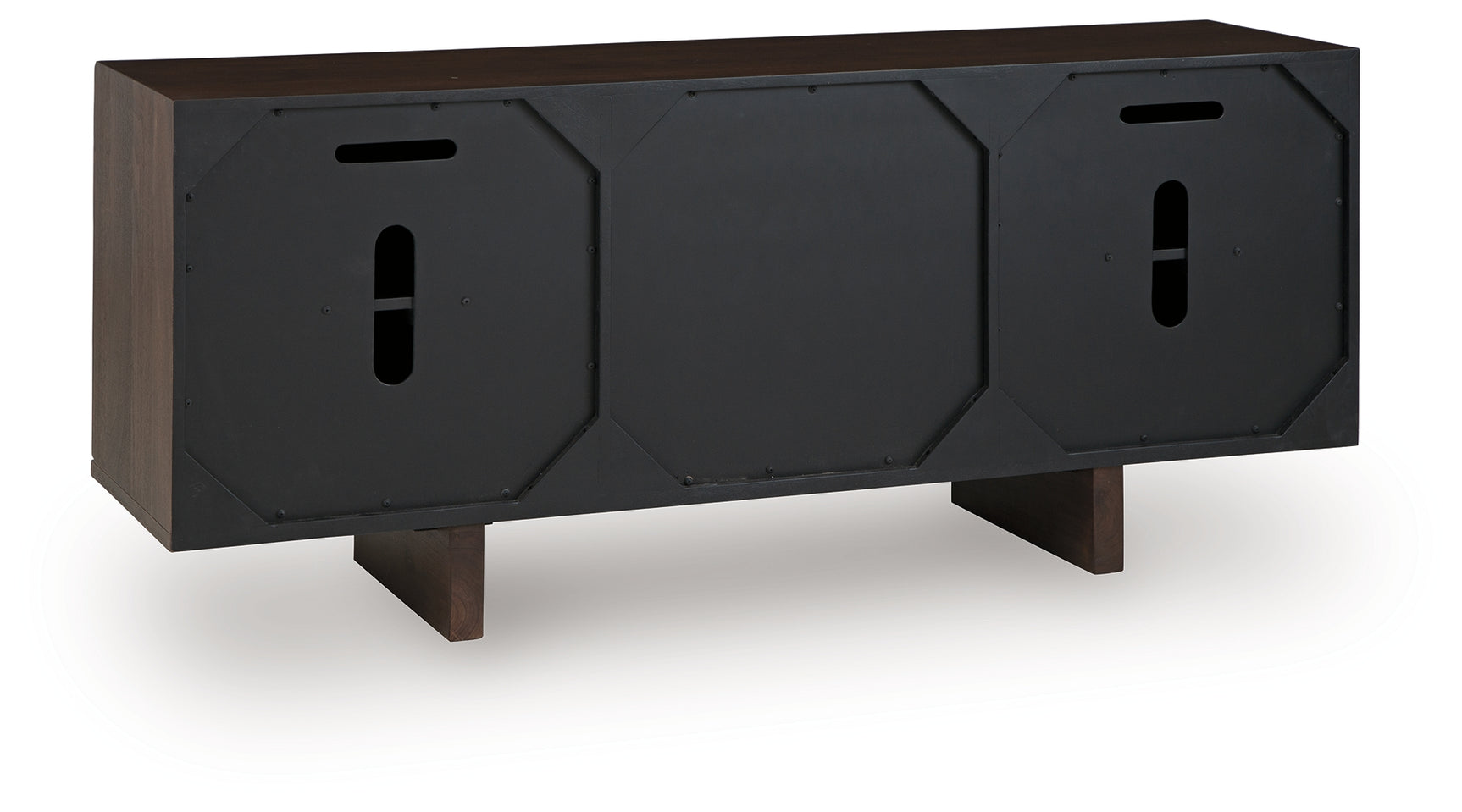 Back view of Kydler Accent Cabinet showing cable openings