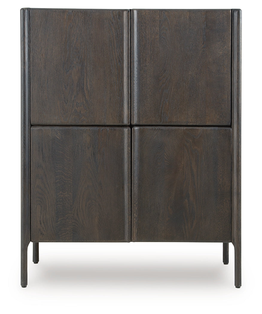 Detailed view of Orsonal cabinet edge and finish