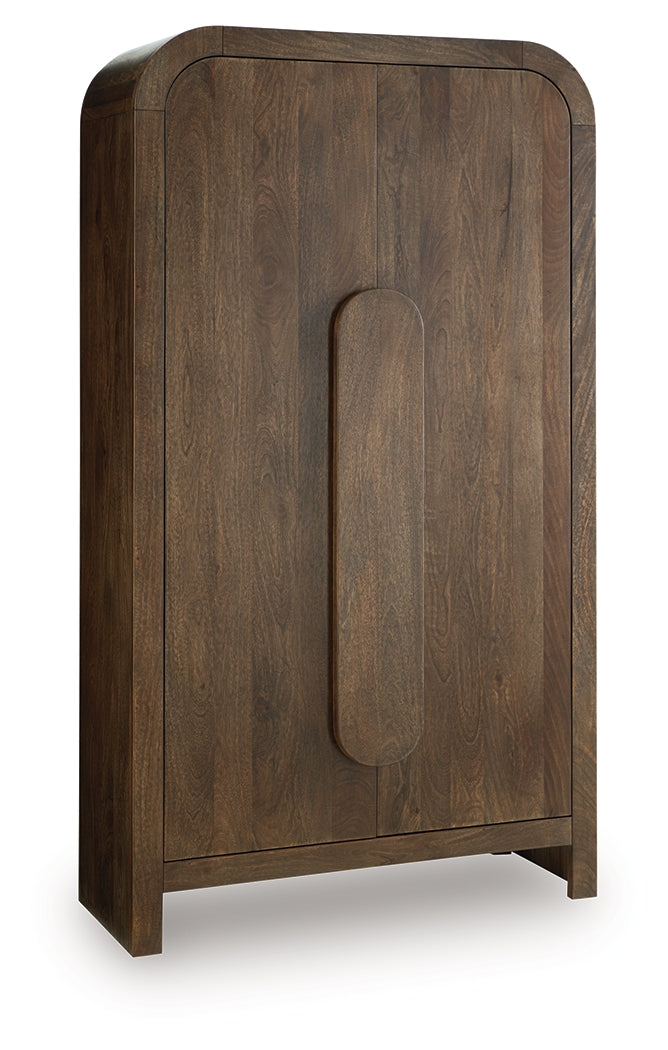 Thoren Accent Cabinet closed door side angle