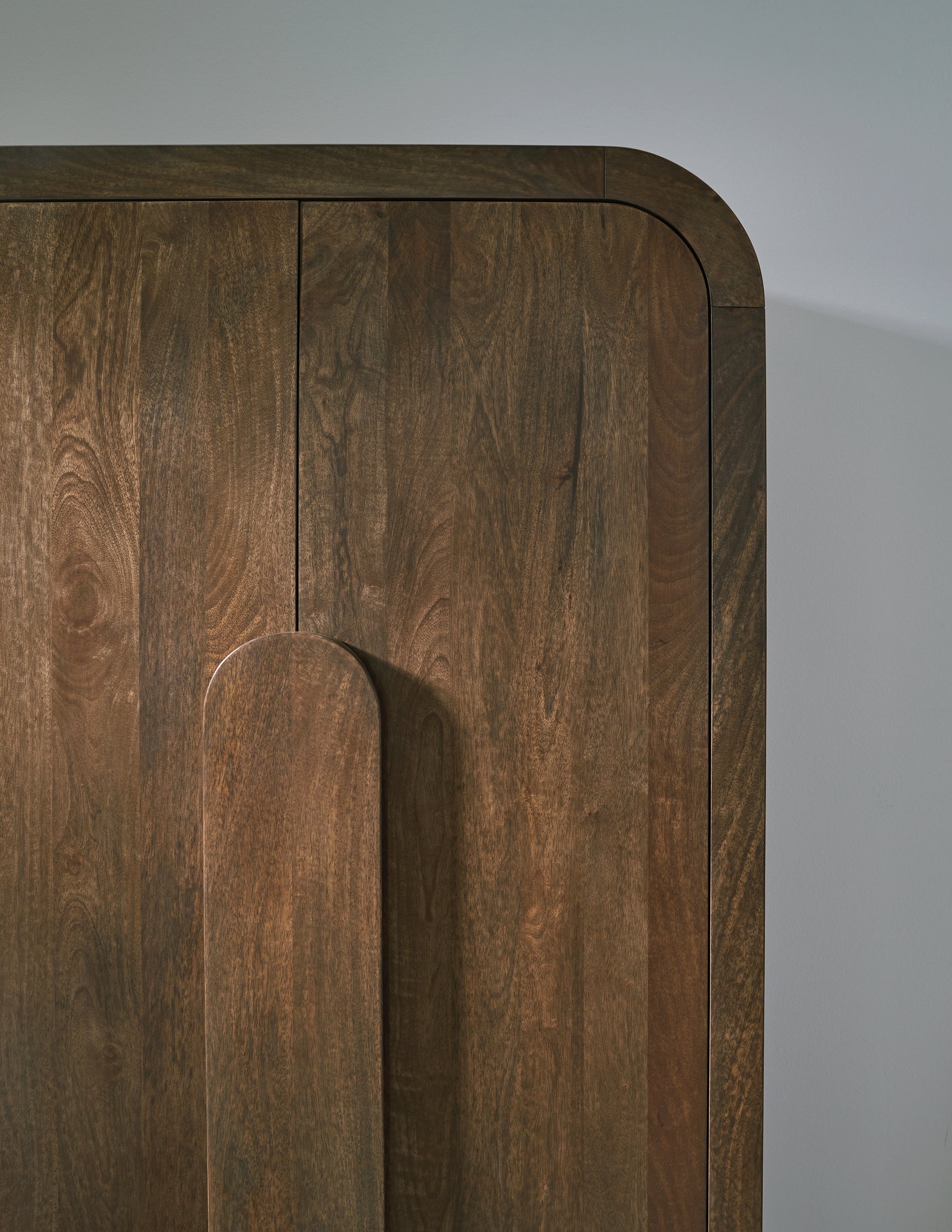 Close-up of Thoren Accent Cabinet handle and finish