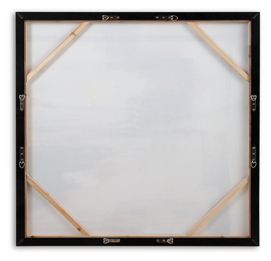 Pigeonford Multi Abstract Wall Art by Ashley, hanging hardware detail