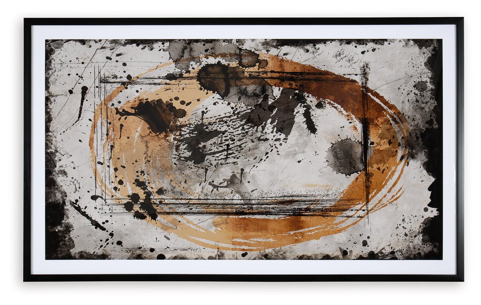 Clefting Wall Art head-on view D displaying framed edges