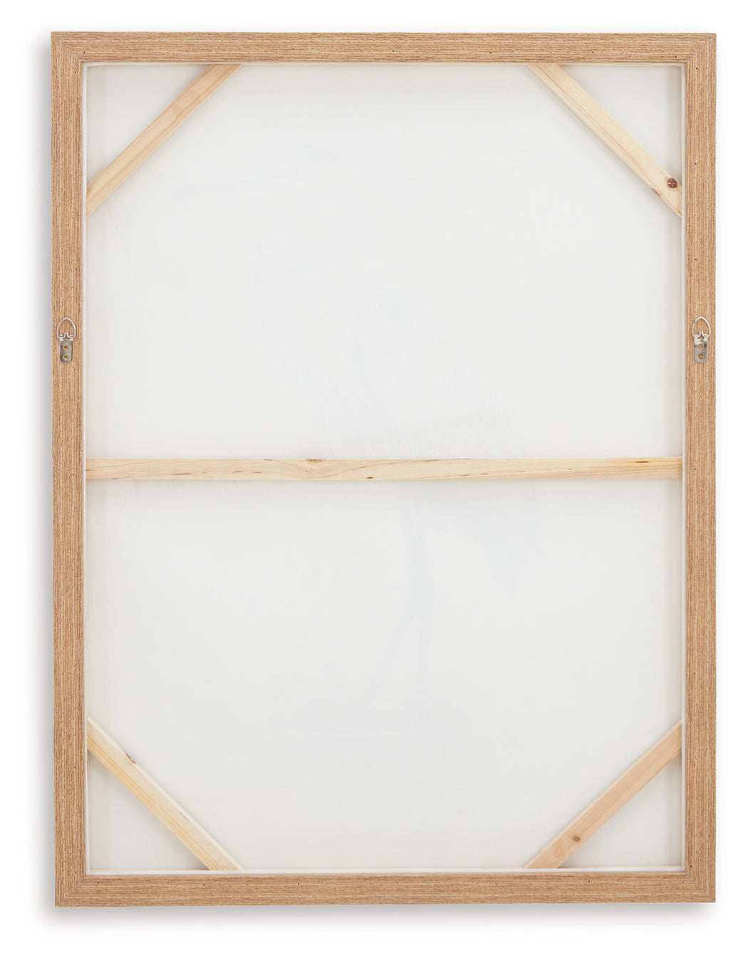 Aubinell Beige Wall Art back showing frame and hanging hardware