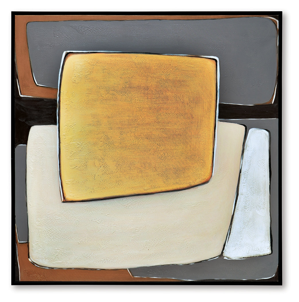 Back view showing sawtooth bracket for hanging on Actman wall art