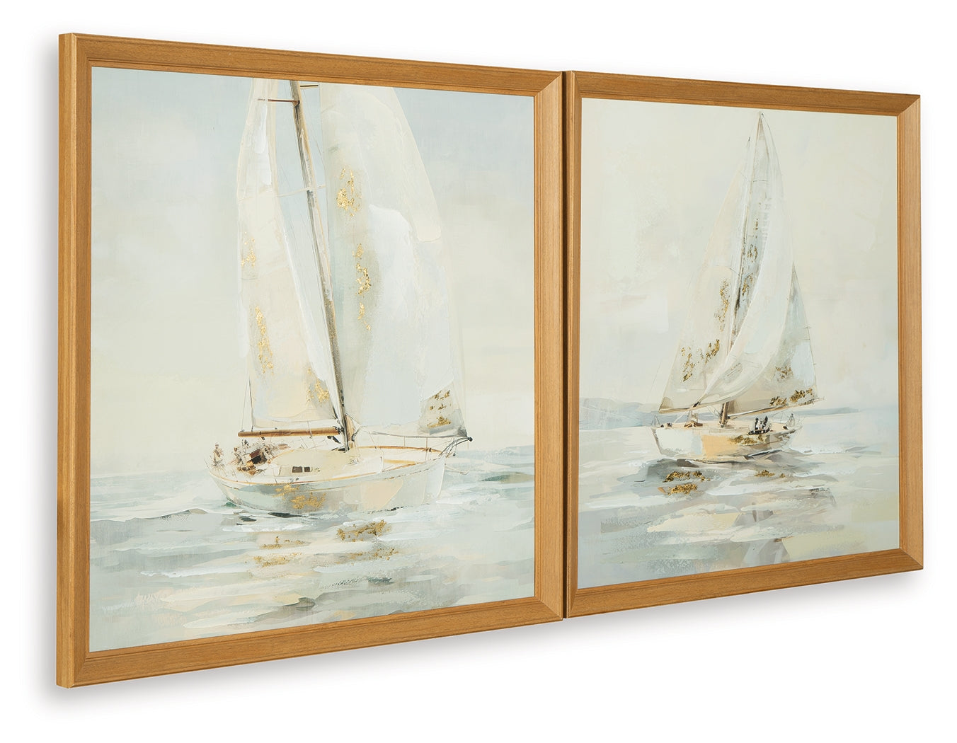 Back view of Winbrook Wall Art Set showing D-ring hanging bracket