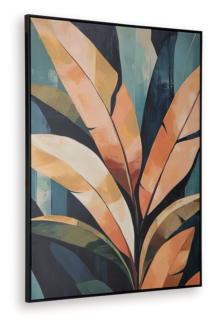 Back of Laurelie wall art showing hanging bracket