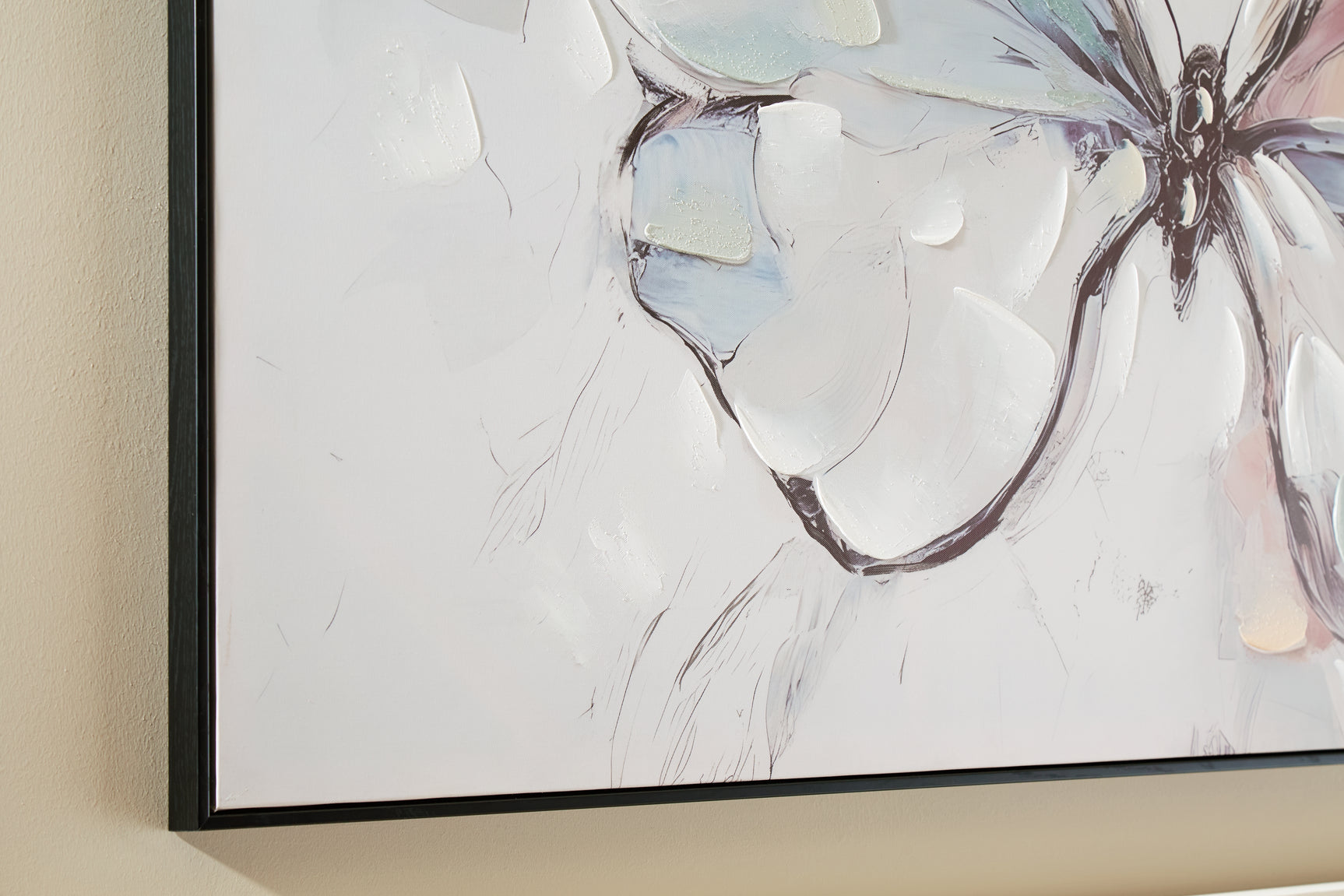 Dashwick Multi Wall Art close-up of butterfly hand painted details