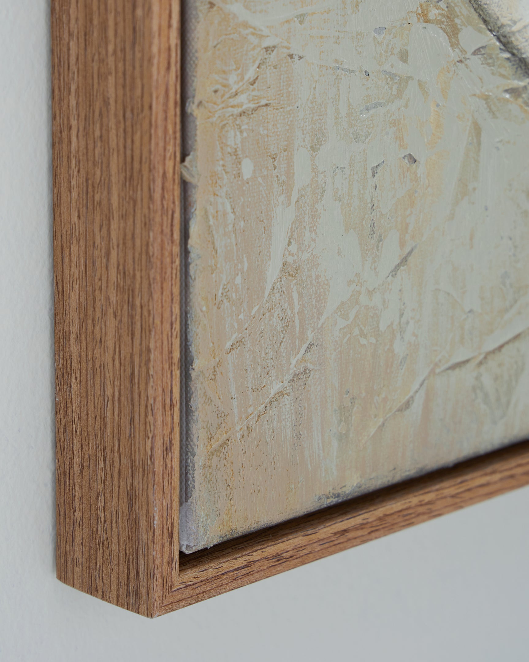 Bexlen tan taupe and black abstract wall art set showing front view