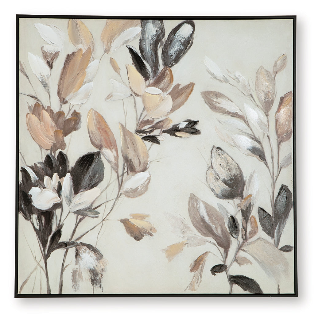 Trulow wall art side angle showing black frame