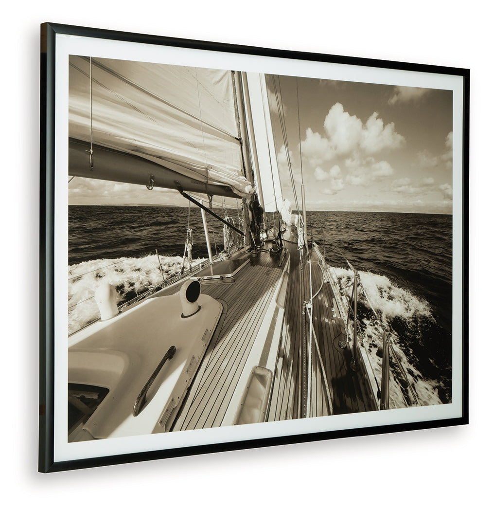 Arlanford Sepia Wall Art side angle highlighting acrylic front