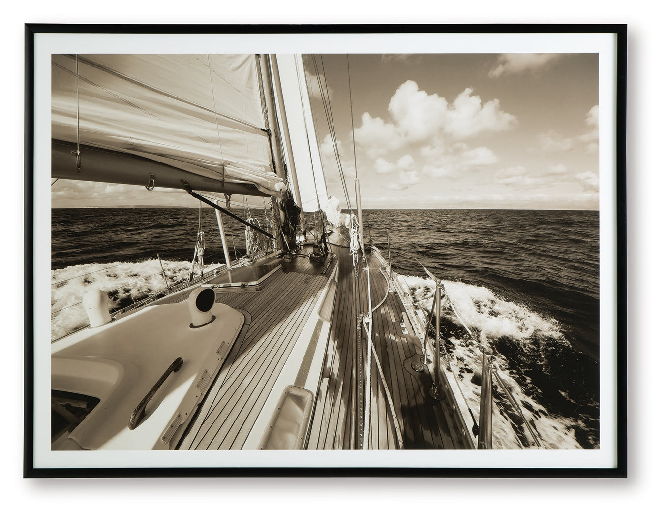 Arlanford Sepia Wall Art angled view showing frame depth