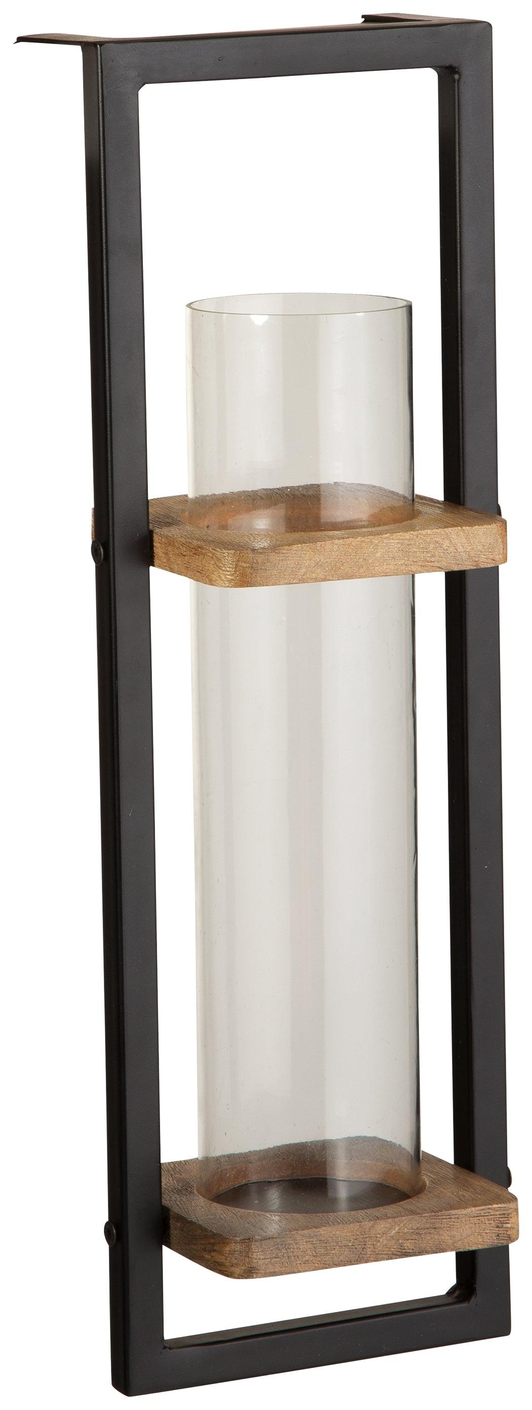 Side view of Colburn Wall Sconce showing glass hurricane