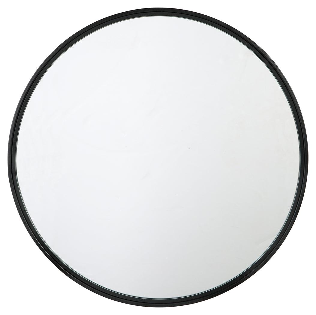 Brocky Black Accent Mirror head-on close-up view
