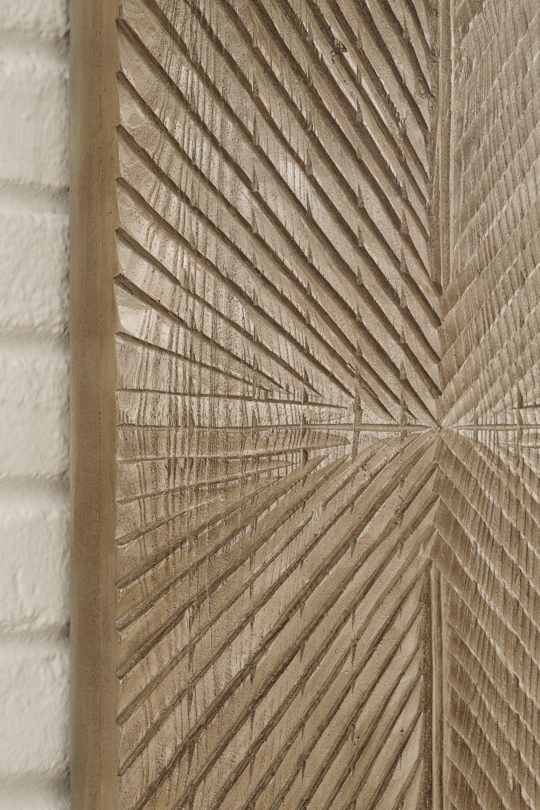 Lenora Distressed Brown Wall Decor rustic finish detail