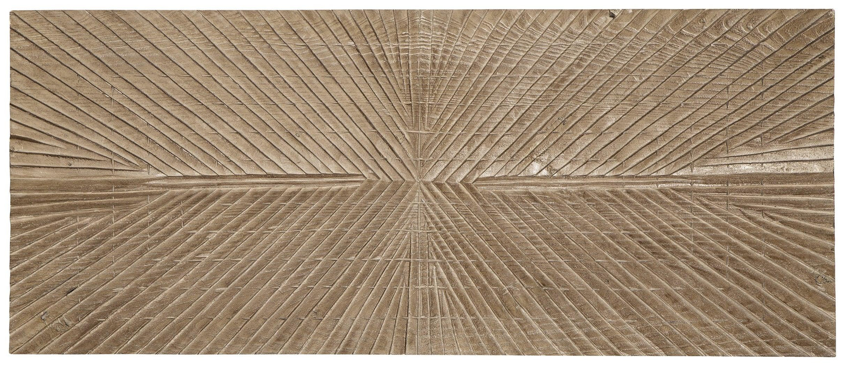Lenora Distressed Brown Wall Decor close-up carved sunburst detail
