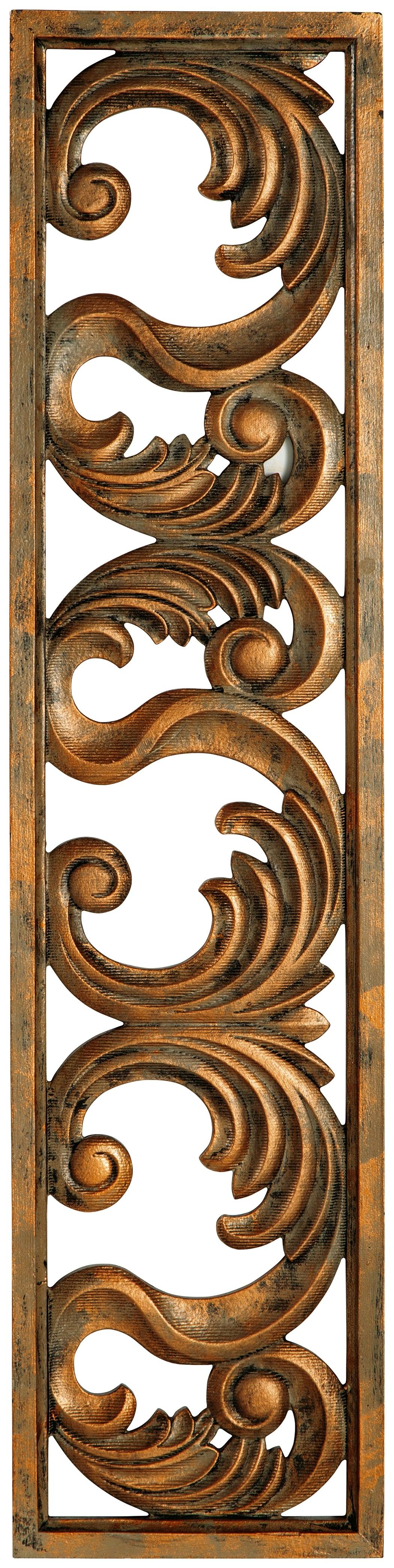 Candelario Wall Decor head on view showing scroll detail