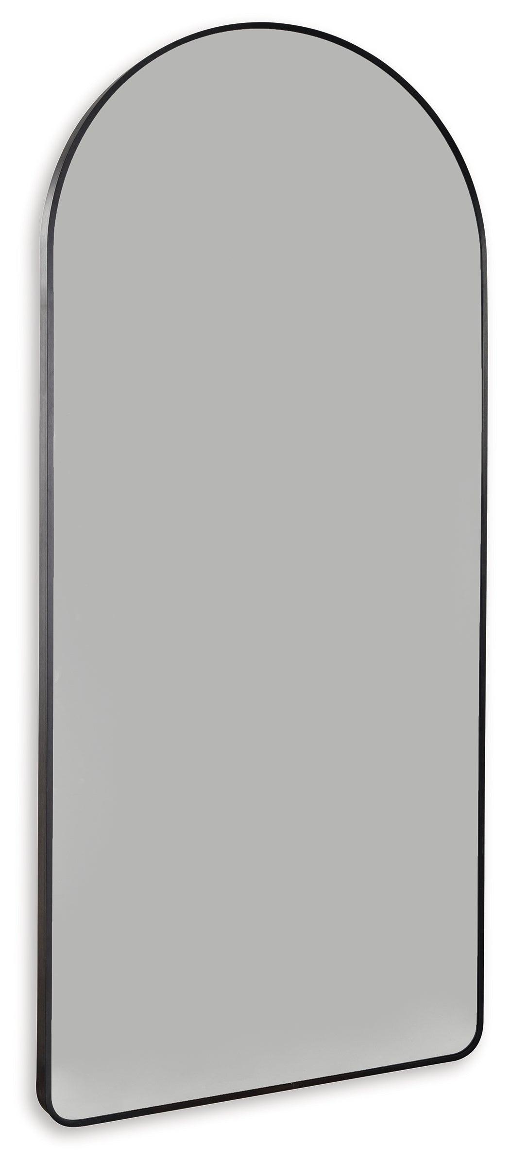 Sethall Black Floor Mirror angled view