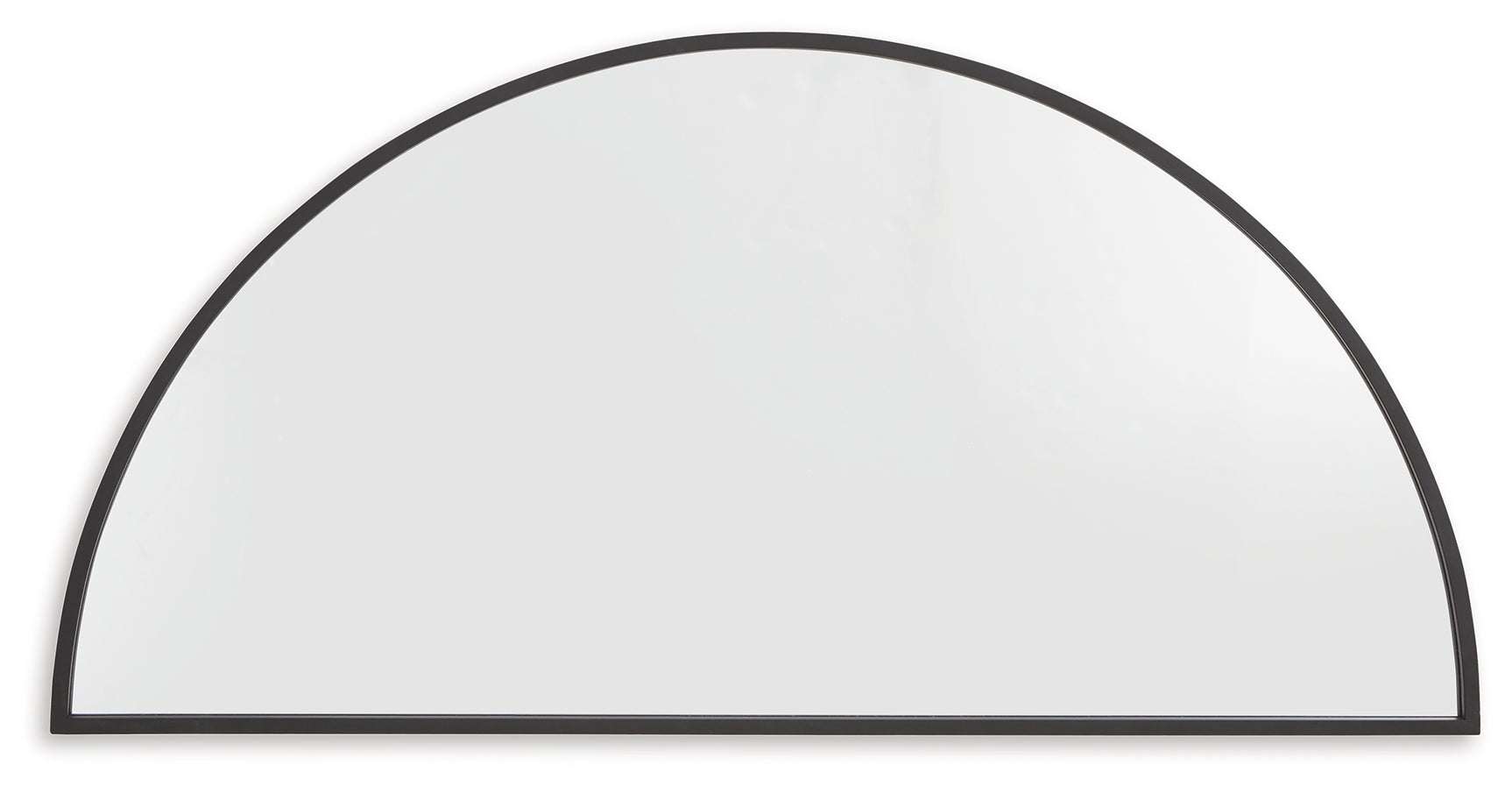 Denlow Black half-moon wall mirror pair