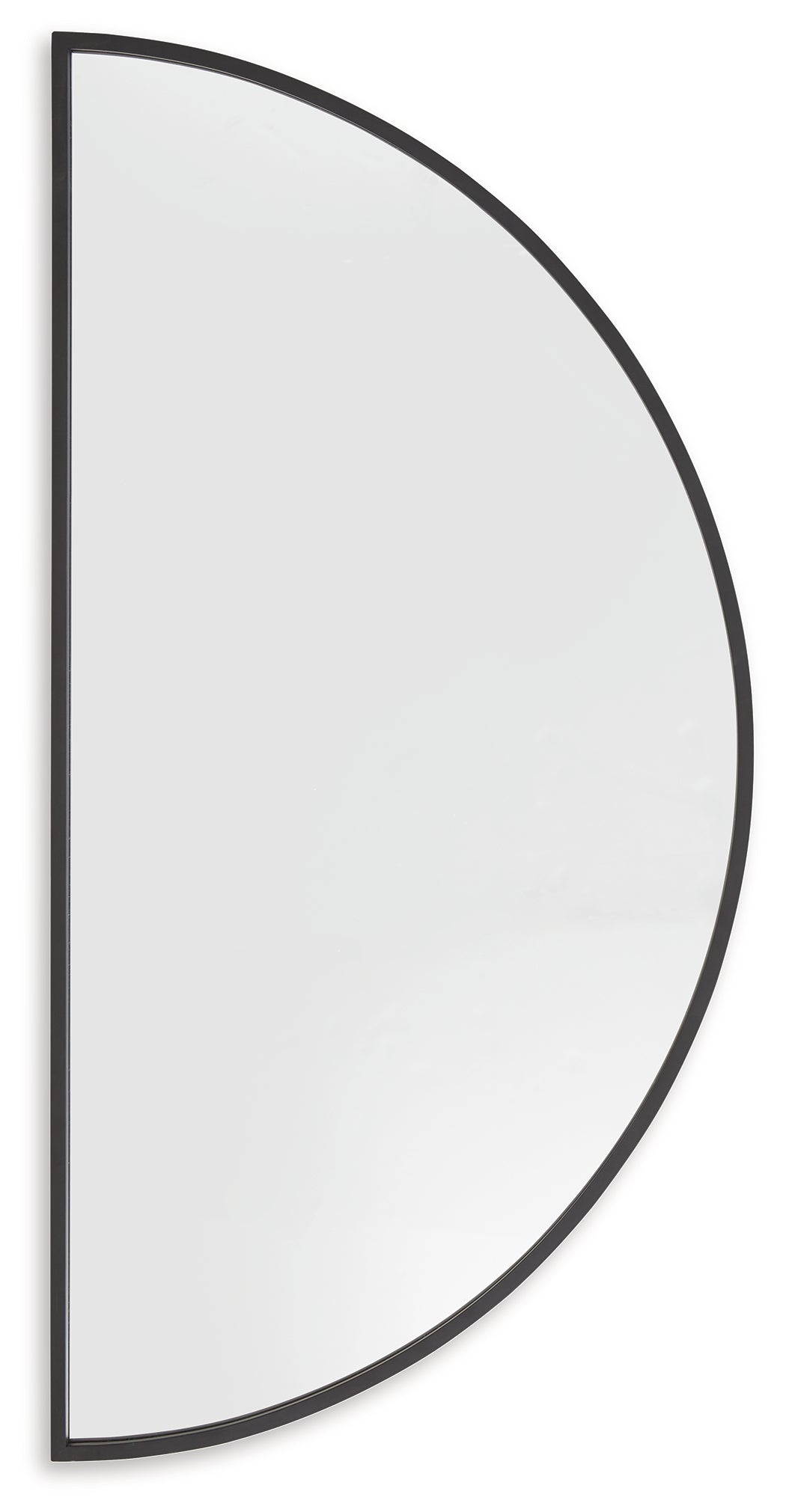 Denlow Black half-moon wall mirror pair