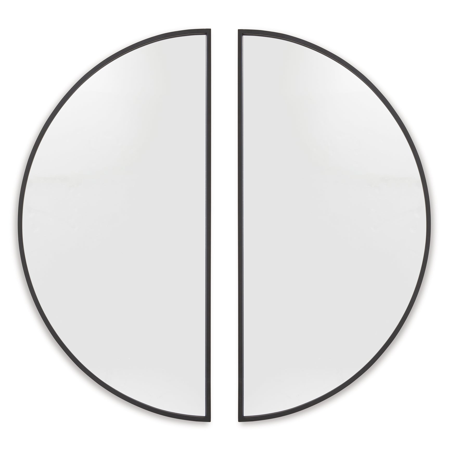 Denlow mirrors mounted side by side on wall