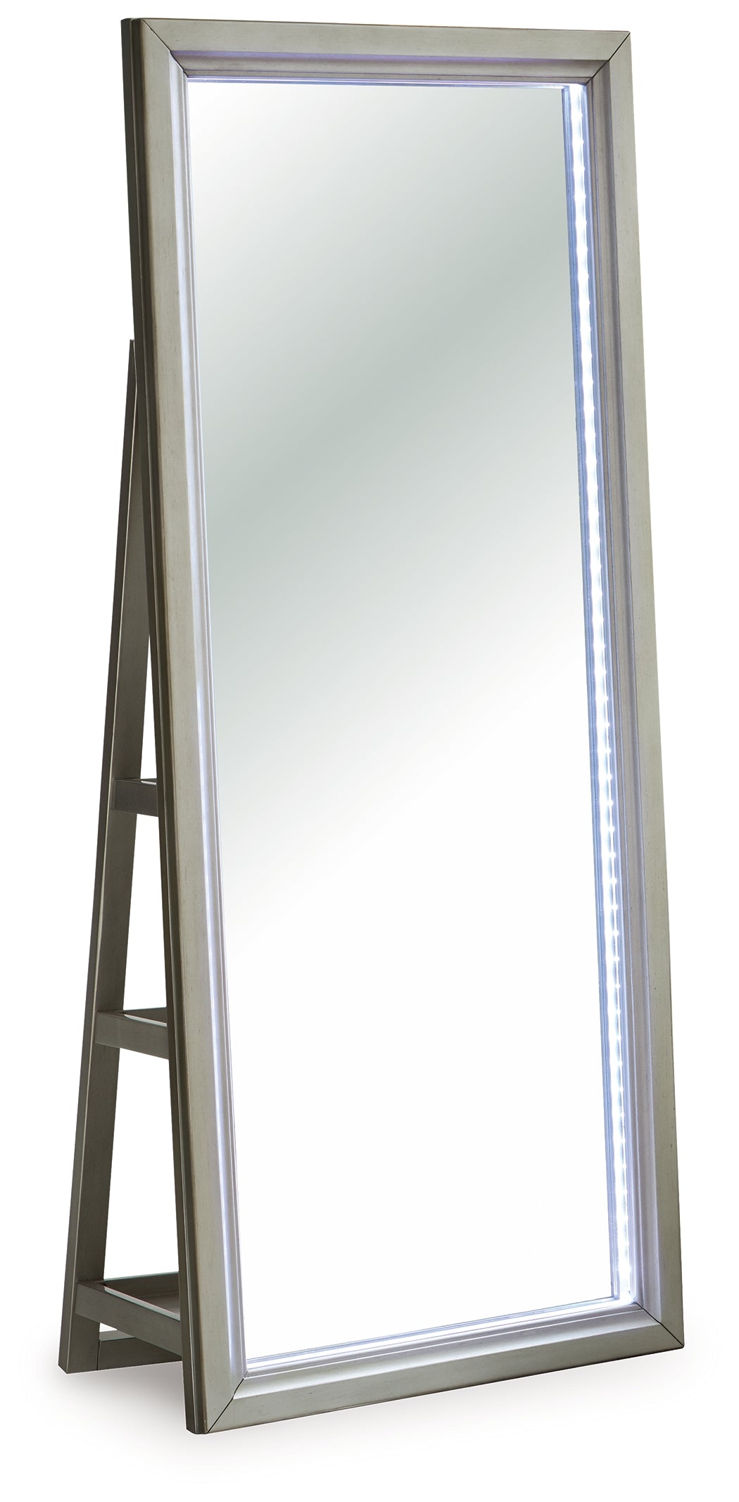 Evesen Champagne floor standing mirror showing full front view