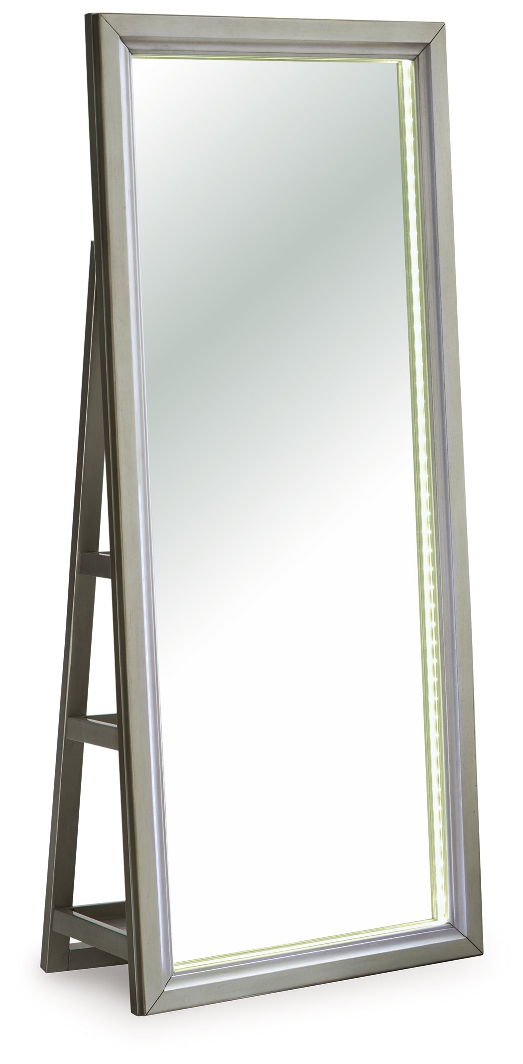 Evesen Champagne floor standing mirror showing full front view