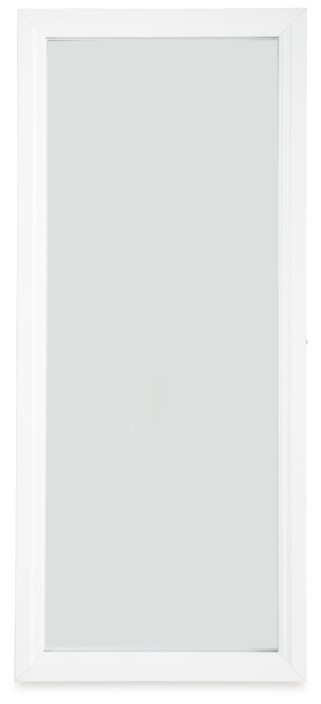 Evesen floor mirror rear view showing three storage shelves