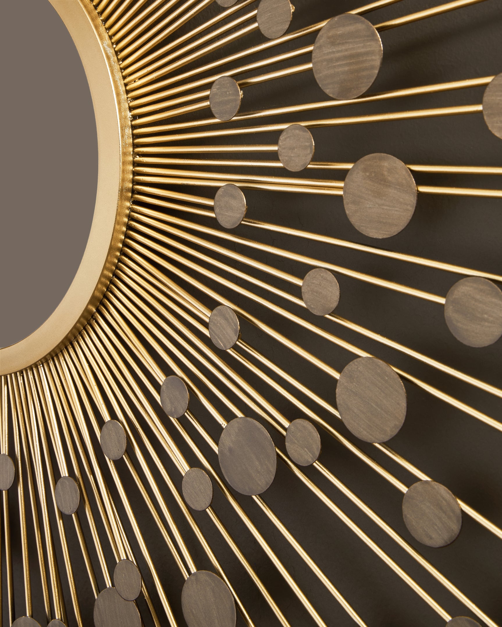 Close-up of Morwenna Accent Mirror metal frame detail